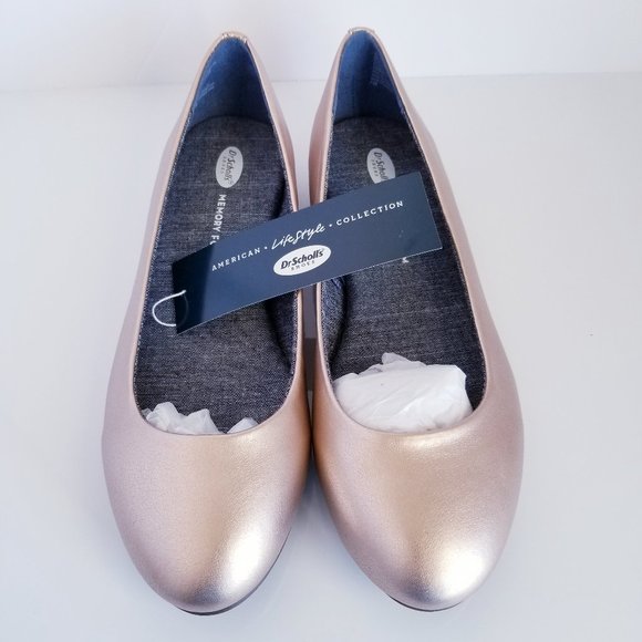 Dr. Scholl's Shoes - Dr. Scholl's Rose Gold Memory Foam Ballerina Flat